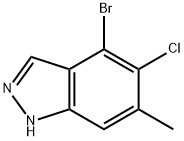 1H-Indazole, 4-bromo-5-chloro-6-methyl- Structure