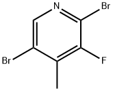 2,5-dibromo-3-fluoro-4-methylpyridine 구조식 이미지