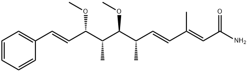 2,4,10-Undecatrienamide, 7,9-dimethoxy-3,6,8-trimethyl-11-phenyl-, (2E,4E,6S,7S,8R,9S,10E)- Structure