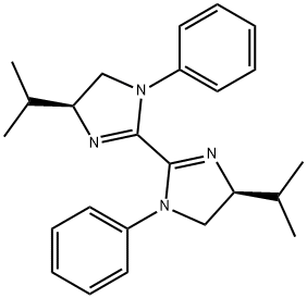 2,2'-Bi-1H-imidazole, 4,4',5,5'-tetrahydro-4,4'-bis(1-methylethyl)-1,1'-diphenyl-, (4S,4'S)- Structure