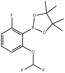 1,3,2-Dioxaborolane, 2-[2-(difluoromethoxy)-6-fluorophenyl]-4,4,5,5-tetramethyl- Structure