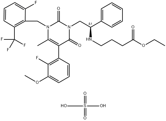 Elagolix-003-R-H2SO4 Structure