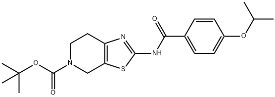 tert-butyl 2-(4-isopropoxybenzamido)-6,7-dihydrothiazolo[5,4-c]pyridine-5(4H)-carboxylate 구조식 이미지