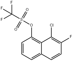 Methanesulfonic acid, 1,1,1-trifluoro-, 8-chloro-7-fluoro-1-naphthalenyl ester Structure