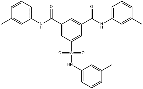 1,3-Benzenedicarboxamide, N1,N3-bis(3-methylphenyl)-5-[[(3-methylphenyl)amino]sulfonyl]- Structure