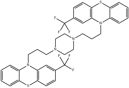 Phenothiazine, 10,10'-[1,4-piperazinediylbis(trimethylene)]bis[2-(trifluoromethyl)- (6CI,8CI) Structure
