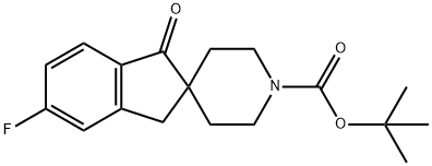 Spiro[2H-indene-2,4'-piperidine]-1'-carboxylic acid, 5-fluoro-1,3-dihydro-1-oxo-, 1,1-dimethylethyl ester Structure