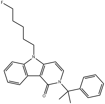 1H-Pyrido[4,3-b]indol-1-one, 5-(5-fluoropentyl)-2,5-dihydro-2-(1-methyl-1-phenylethyl)- Structure