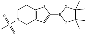 5-Methanesulfonyl-4H,6H,7H-thieno[3,2-c]pyridine-2-boronic acid pinacol ester Structure