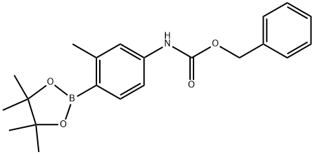 N-Cbz-4-Amino-2-methylphenylboronic acid pinacol ester 구조식 이미지