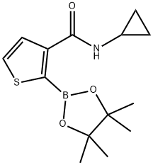 3-(N-Cyclopropylcarbamoyl)thiophene-2-boronic acid pinacol ester Structure