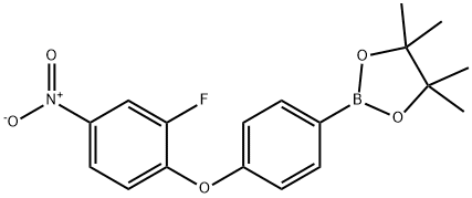 4-(2-Fluoro-4-nitrophenoxy)phenylboronic acid pinacol ester Structure