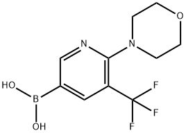 2-Morpholino-3-(trifluoromethyl)pyridine-5-boronic acid Structure