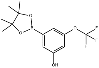 3-(Tetramethyl-1,3,2-dioxaborolan-2-yl)-5-(trifluoromethoxy)phenol Structure