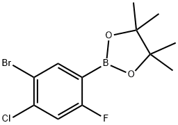 5-Bromo-4-chloro-2-fluorophenylboronic acid pinacol ester Structure