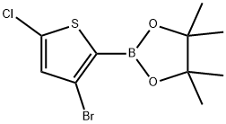 3-Bromo-5-chlorothiothiophene-2-boronic acid pinacol ester Structure