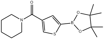 4-(Piperidinocarbonyl)thiophene-2-boronic acid pinacol ester Structure