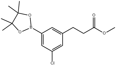 3-Chloro-5-(2-methoxycarbonylethyl)phenylboronic acid pinacol ester Structure