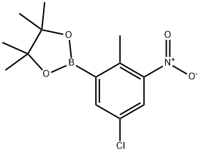 5-Chloro-2-methyl-3-nitrophenylboronic acid, pinacol ester Structure