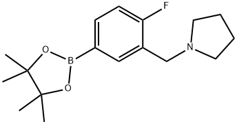 4-Fluoro-3-(pyrrolidinomethyl)phenylboronic acid pinacol ester Structure