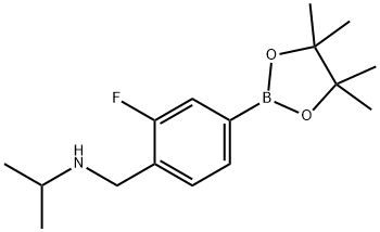 4-(Isopropylaminomethyl)-3-fluorophenylboronic acid, pinacol ester Structure