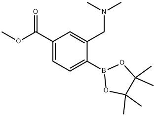 2-Dimethylaminomethyl-4-(methoxycarbonyl)phenylboronic acid pinacol ester 구조식 이미지