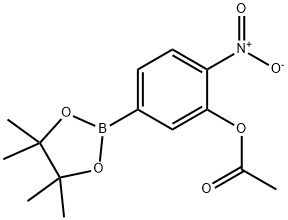 3-(Acetyloxy)-4-nitrophenylboronic acid pinacol ester Structure