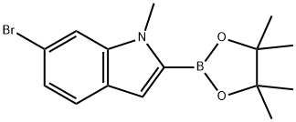 6-Bromo-1-methyl-2-(4,4,5,5-tetramethyl-1,3,2-dioxaborolan-2-yl)-indole Structure