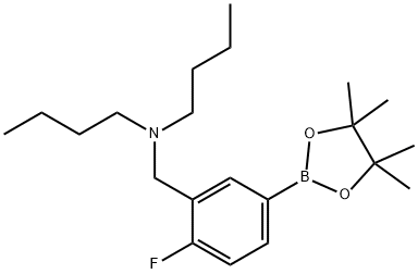 3-(N-Dibutylamino)methyl-4-fluorophenylboronic acid pinacol ester 구조식 이미지