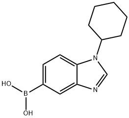 (1-Cyclohexyl-1,3-benzodiazol-5-yl)boronic acid Structure