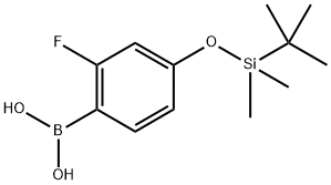 {4-[(tert-Butyldimethylsilyl)oxy]-2-fluorophenyl}boronic acid 구조식 이미지