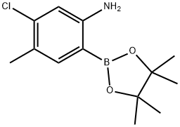 5-Chloro-4-methyl-2-(tetramethyl-1,3,2-dioxaborolan-2-yl)aniline Structure