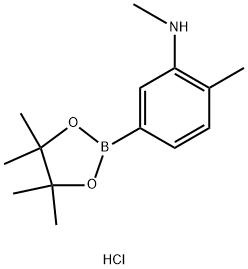 N,2-Dimethyl-5-(tetramethyl-1,3,2-dioxaborolan-2-yl)aniline hydrochloride Structure