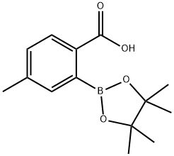 4-Methyl-2-(tetramethyl-1,3,2-dioxaborolan-2-yl)benzoic acid Structure