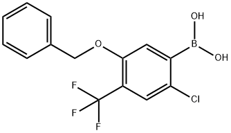 5-(Benzyloxy)-2-chloro-4-(trifluoromethyl)phenylboronic acid 구조식 이미지