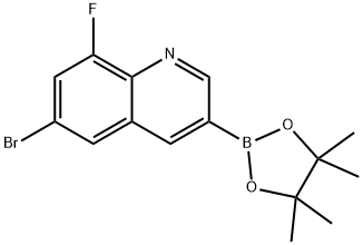 6-Bromo-8-fluoroquinoline-3-boronic acid pinacol ester Structure