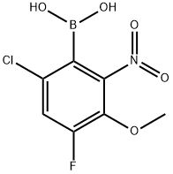 6-Chloro-4-fluoro-3-methoxy-2-nitrophenylboronic acid Structure