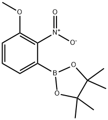 3-Methoxy-2-nitrophenylboronic acid pinacol ester 구조식 이미지