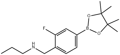 3-Fluoro-4-(propylaminomethyl)phenylboronic acid, pinacol ester 구조식 이미지