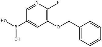 (5-(Benzyloxy)-6-fluoropyridin-3-yl)boronic acid 구조식 이미지