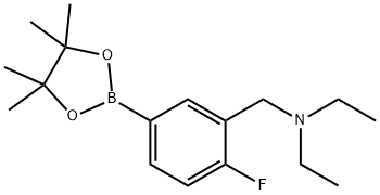 3-(N-Diethylamino)methyl-4-fluorophenylboronic acid pinacol ester 구조식 이미지