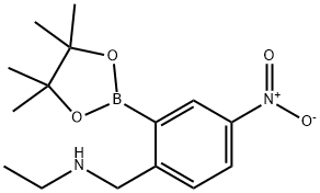 2-Ethylaminomethyl-5-nitrophenylboronic acid,pinacol ester Structure