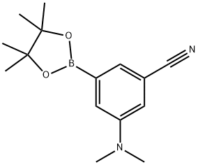 3-Cyano-5-(dimethylamino)phenylboronic acid pinacol ester Structure