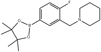 4-Fluoro-3-piperidinomethylphenylboronic acid pinacol ester 구조식 이미지
