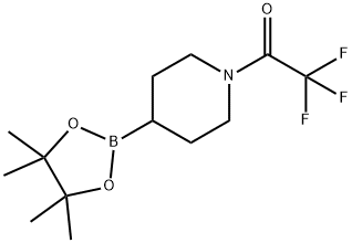 2,2,2-Trifluoro-1-[4-(tetramethyl-1,3,2-dioxaborolan-2-yl)piperidin-1-yl]ethanone Structure