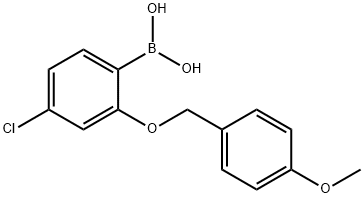 4-Chloro-2-(4-methoxybenzyloxy)phenylboronic acid 구조식 이미지