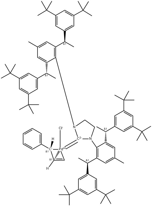 Pd{(R,R,R,R)-DTB-SIPE}(η3-cin)Cl Structure