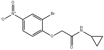 2-(2-Bromo-4-nitrophenoxy)-N-cyclopropylacetamide Structure