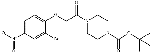 tert-Butyl 4-[2-(2-bromo-4-nitrophenoxy)acetyl]piperazine-1-carboxylate Structure
