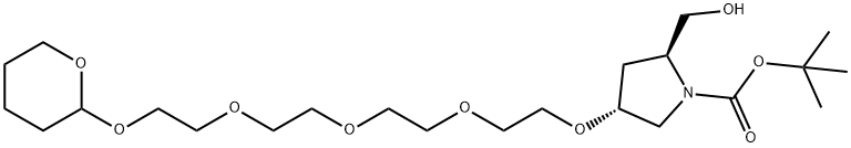 THP-PEG4-Pyrrolidine(N-Boc)-CH2OH 구조식 이미지